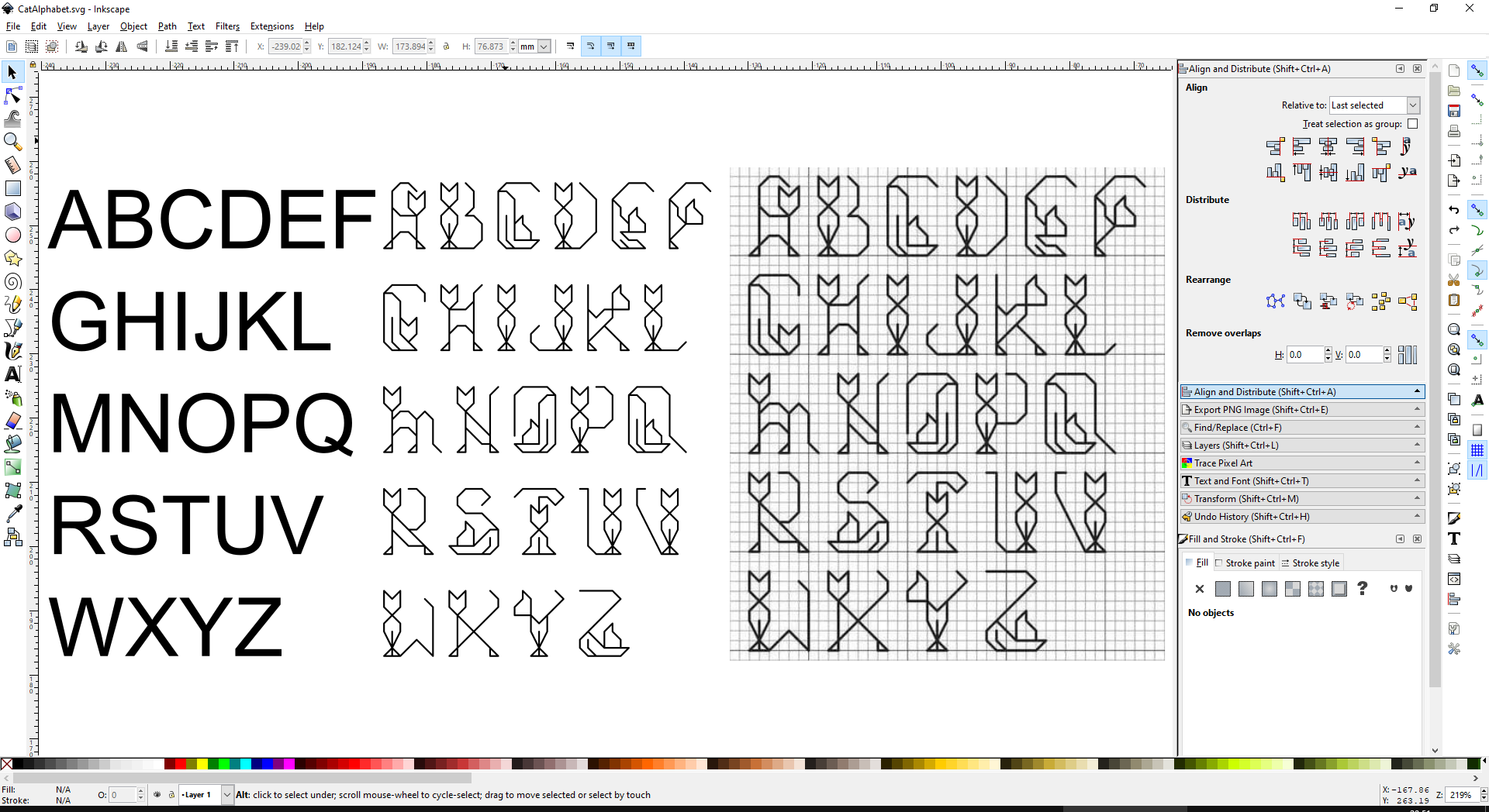 Cat Alphabet and SVG fonts